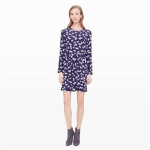 Club Monaco designer boutique Long sleeve Silk Paget Dress spring summer resort